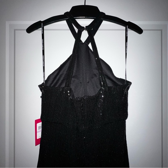 VINCE CAMUTO Halter Neck Sequin Gown - Picture 7 of 9